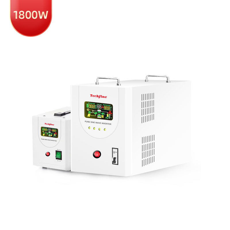 Techfine 2500VA 1800W Off Grid mit Puresine Wave USV Solarwechselrichter USV im europäischen Stil für Umwälzpumpen Wärmekraftwerke